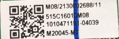 KIT DE TARJETAS PARA TV ONN / MAIN 515C16010M08 / MS16010-ZC01-01 V/ FUENTE TV5006-ZC02-02 / 20201107 / 1010455466-01671 / T-CON 55.50T3.9C01 / 55T32-C0F CTRL V/ 5550T39C01 / PANEL T500QVN04.1 / MODELO 100012585 - Imagen 3